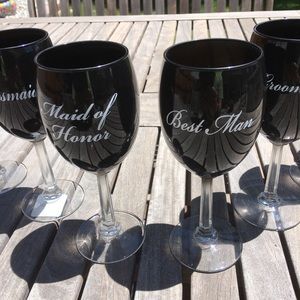 Wedding Party Wine Glass Set